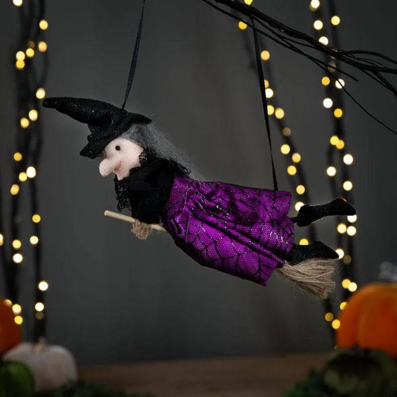 Assorted Flying Witch With Broom