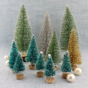 Climbing Ladder Santa Claus / Artificial Mini Christmas Trees Set For Home Decoration