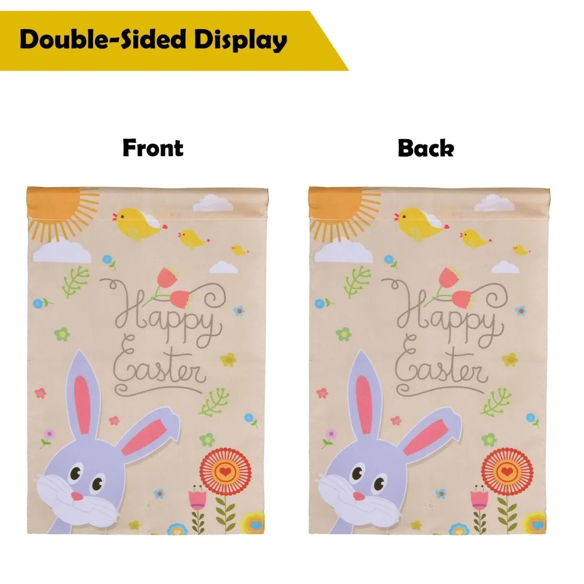 Cute Bunny Easter Garden Flag