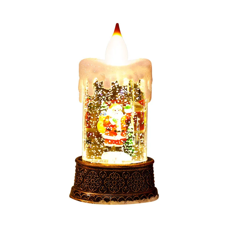 Glow-in-the-Dark Christmas Tree Wind Lights With Santa Claus Night Light