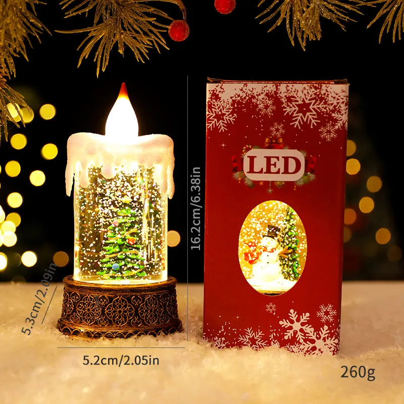 Glow-in-the-Dark Christmas Tree Wind Lights With Santa Claus Night Light