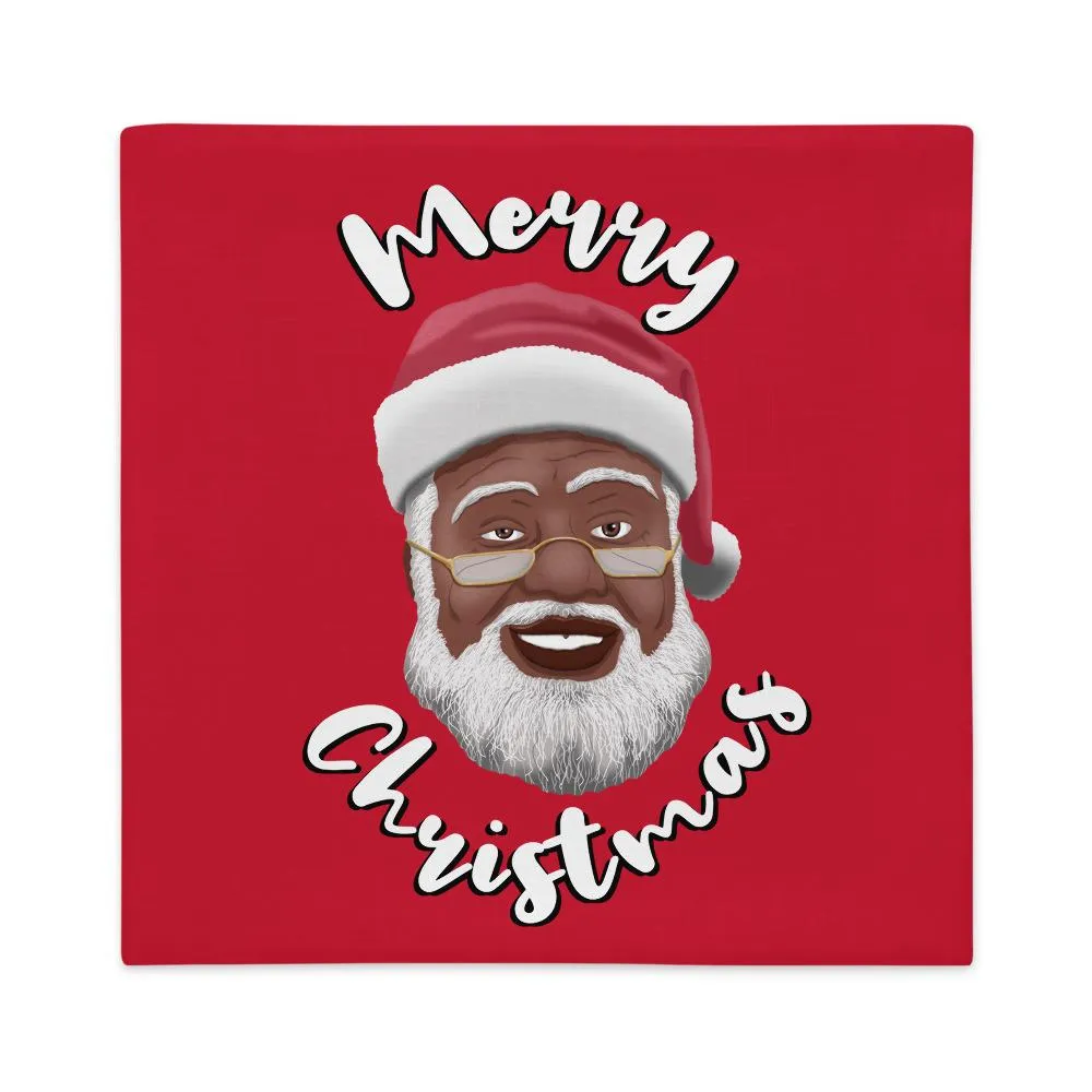 Merry Christmas (Black Santa Claus) Pillow Case/Cover