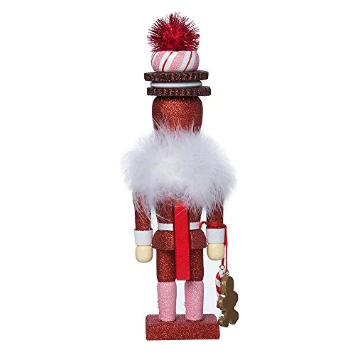 Muñeco Cascanueces de colección gorro rojo de jengibre con galleta