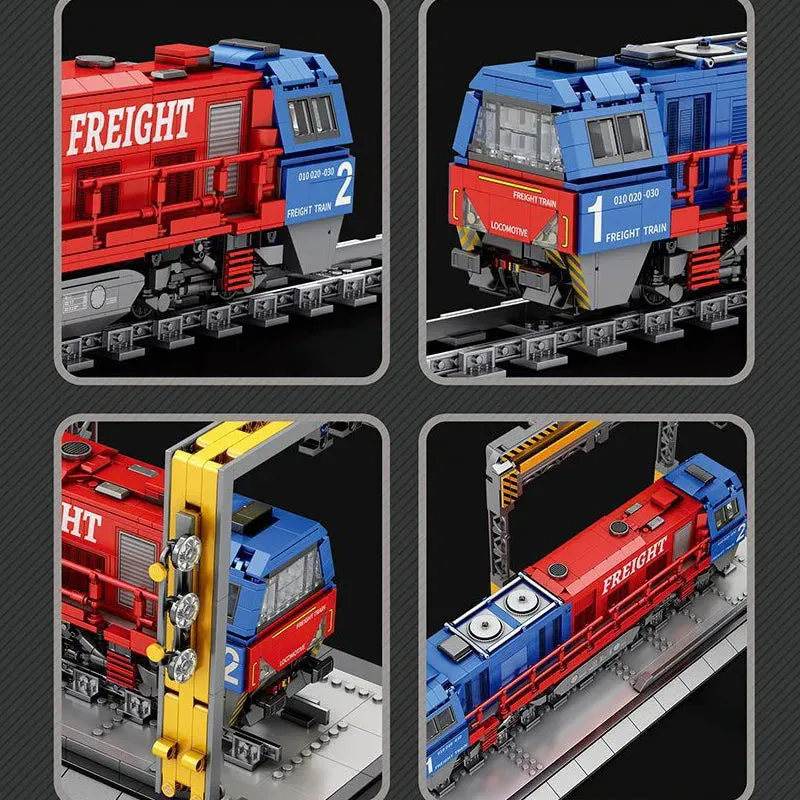 Tech MOC G2000 European Freight Train Bricks Toy